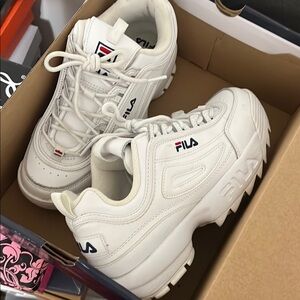 Fila White Chunky Sneakers